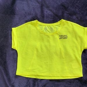 Off Grid Bright yellow T Shirt Crop